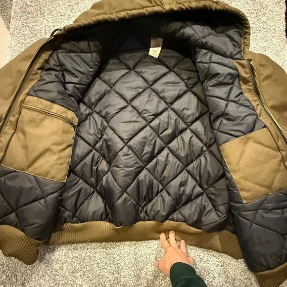 VTG Carhartt Jacket Men 5XL BRK Hooded Yukon Extremes Artic Quilt Lined J133 BRK